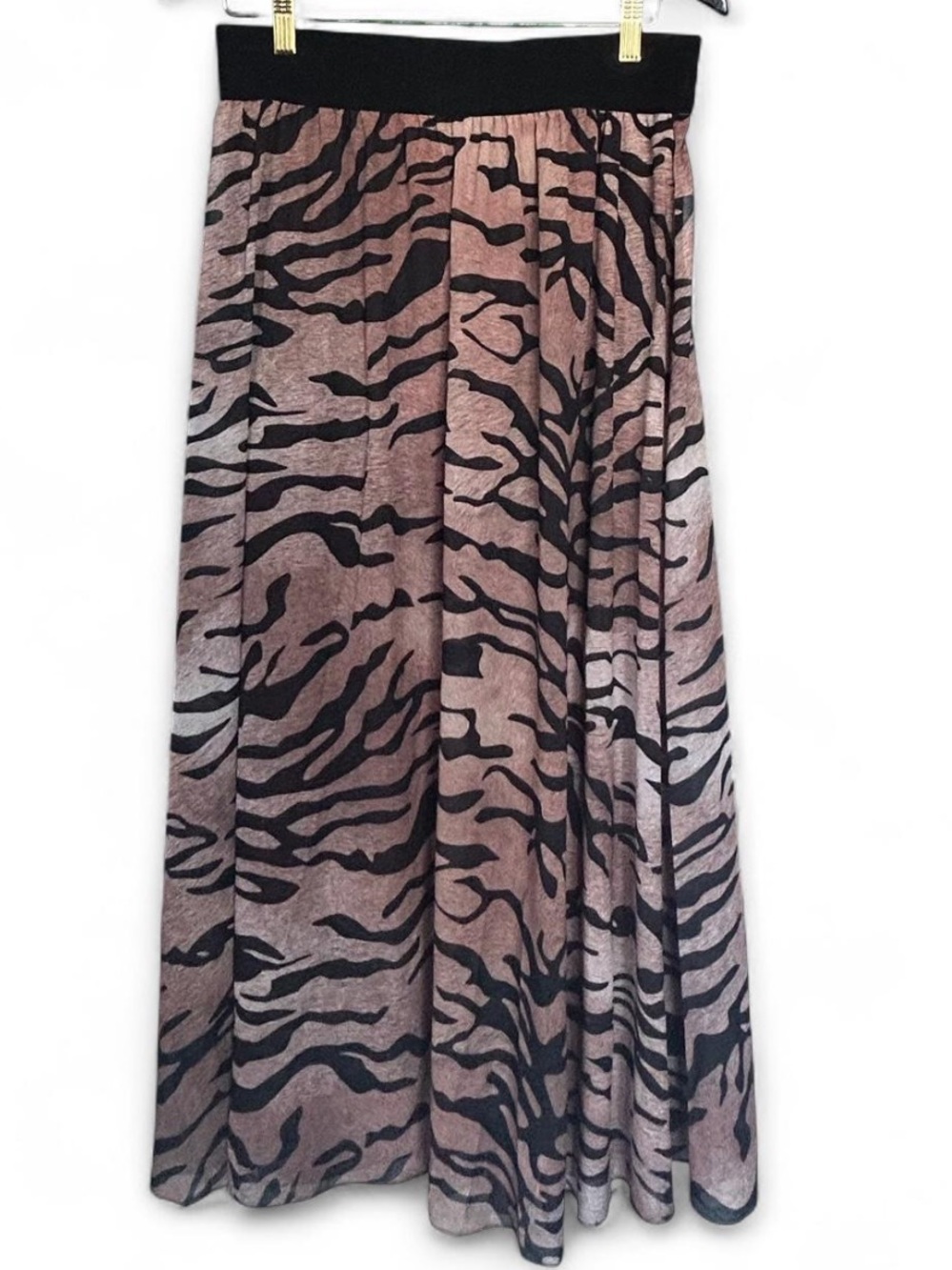 NWT🎁 Women's Tan and Black Maxi Animal PrintSkirt